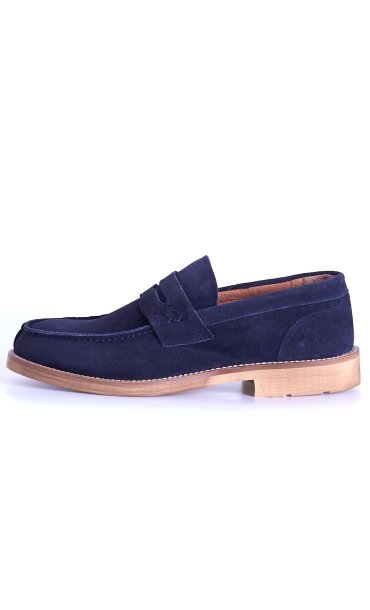 SUEDE MOCASSIN ALESSANDRO GILLES BLUE