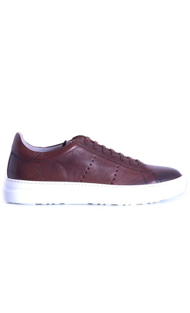 PERFORATED LIGHT LEATHER SNEAKER