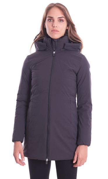 SAVE THE DUCK LONG DOWN JACKET WITH HOOD BLACK RACHEL