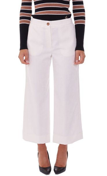 MARIA BELLENTANI CROPPED VELVET PANTS