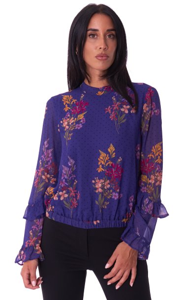 TWINSET LONG SLEEVE FLOREAL BLOUSE