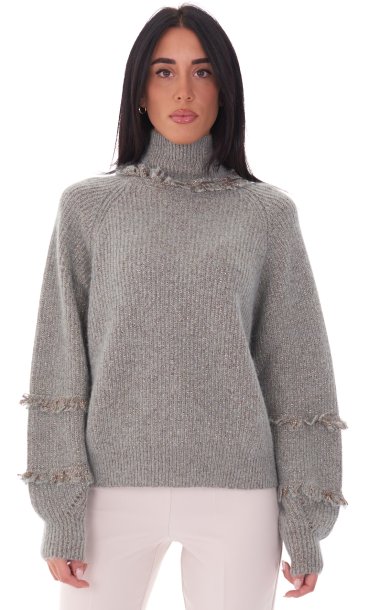 TWINSET TURTLENECK SWEATER WITH LUREX