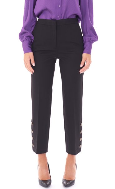 TWINSET TROUSERS WITH BUTTONS AT THE ANKLE