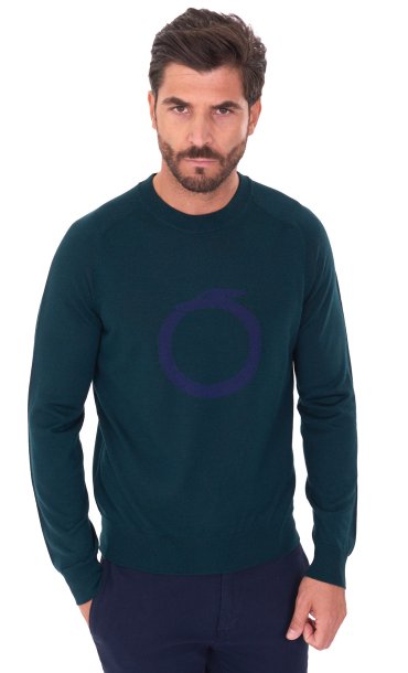 ROUNDNECK SWEATER TRUSSARDI WITH LOGO