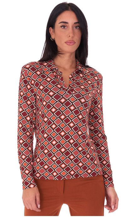 Paisley print georgette long dress Woman, Red, TWINSET Milano