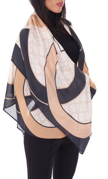 TWINSET FOULARD WITH OVAL T LOGO