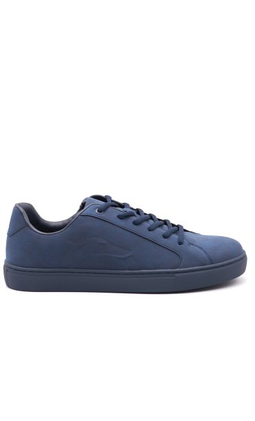 TRUSSARDI ERIS SNEAKERS IN BLUE SUEDE