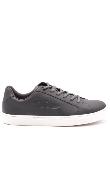 TRUSSARDI ERIS SNEAKERS IN GRAY LEATHER