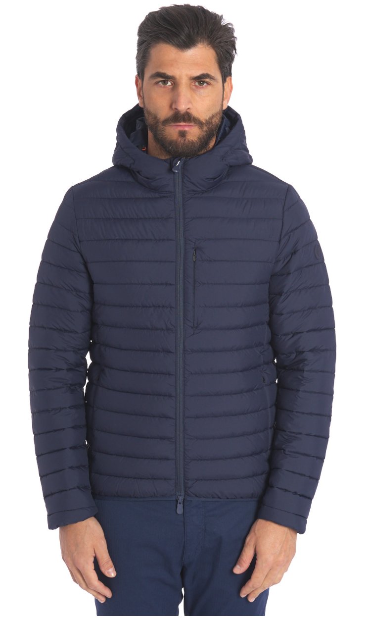 SAVE THE DUCK SHORT QUILTED JACKET WITH HOOD CAEL