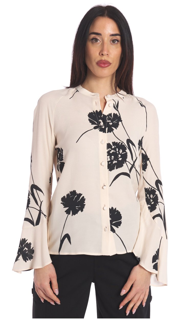 CAMICIA TWINSET A FIORI CON VOLANT