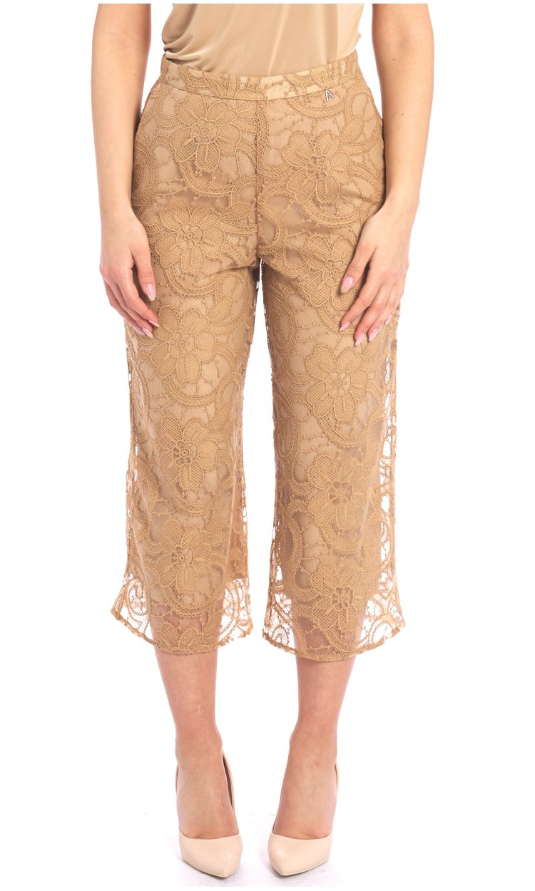 TWINSET ACTITUDE CROPPED LACE PANTS