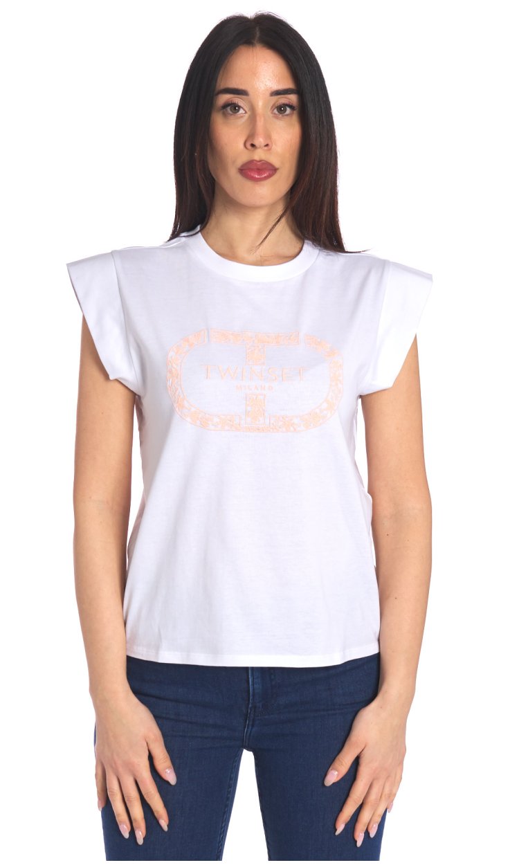 T-SHIRT TWINSET CON LOGO RICAMATO