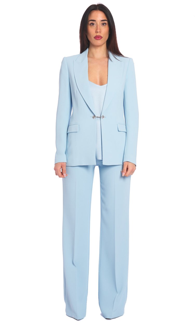 TWINSET SUIT WITH JEWEL BUTTON