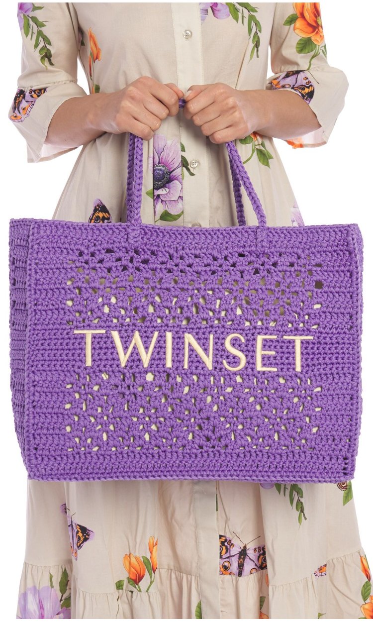 BORSA SHOPPER TWINSET BOHEMIEN IN TESSUTO