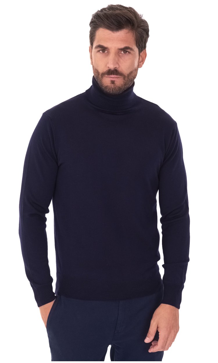 HIGH NECK SWEATER PRIVATI FIRENZE PURE EXTRAFINE MERINO WOOL