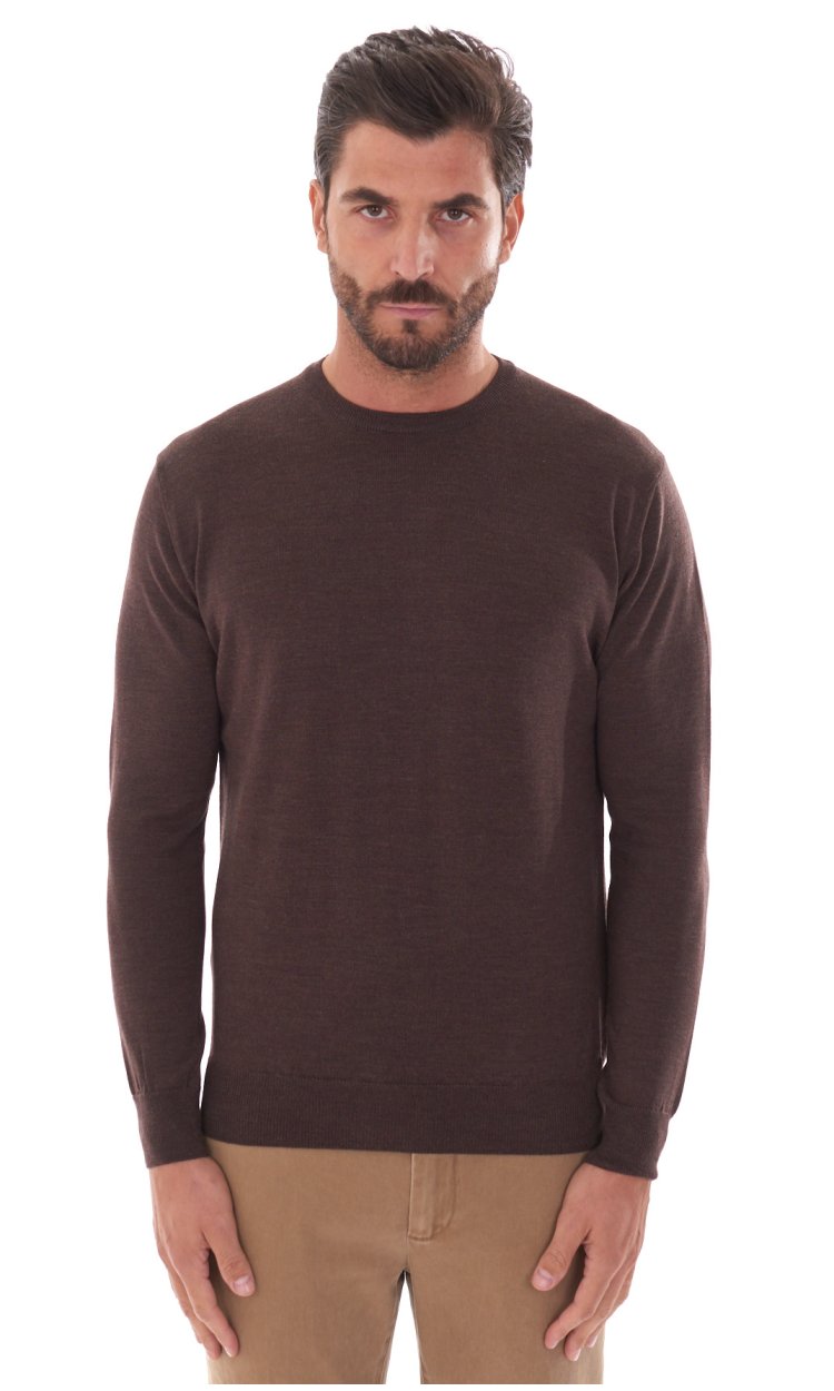 ROUNDNECK SWEATER PRIVATI FIRENZE PURE EXTRAFINE MERINO WOOL