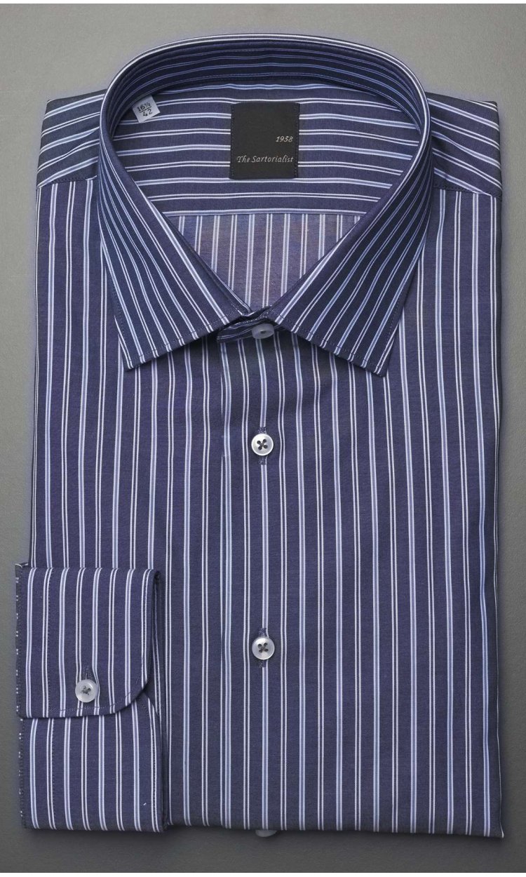 CAMICIA THE SARTORIALIST RIGATA BLU