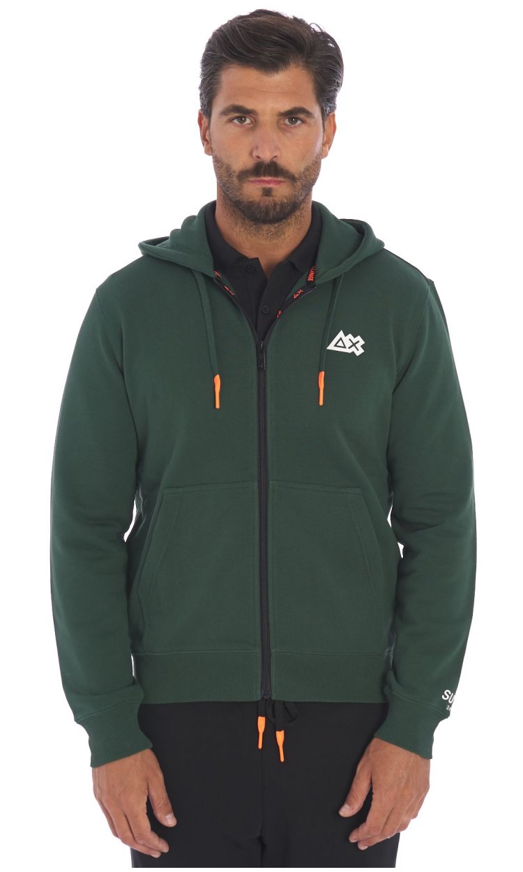 SUN 68 SPORT SWEATSHIRT WITH HOOD AND ZIP