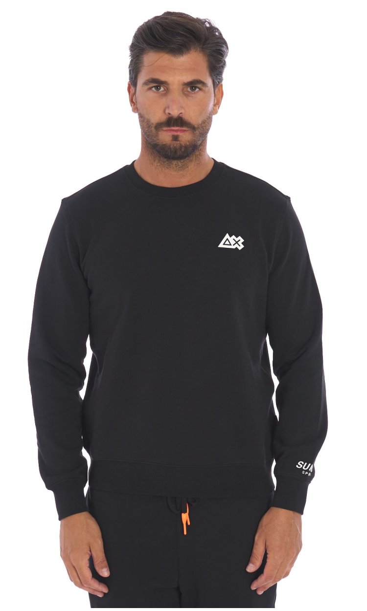 SUN 68 SPORT ROUNDNECK BLACK SWEATSHIRT