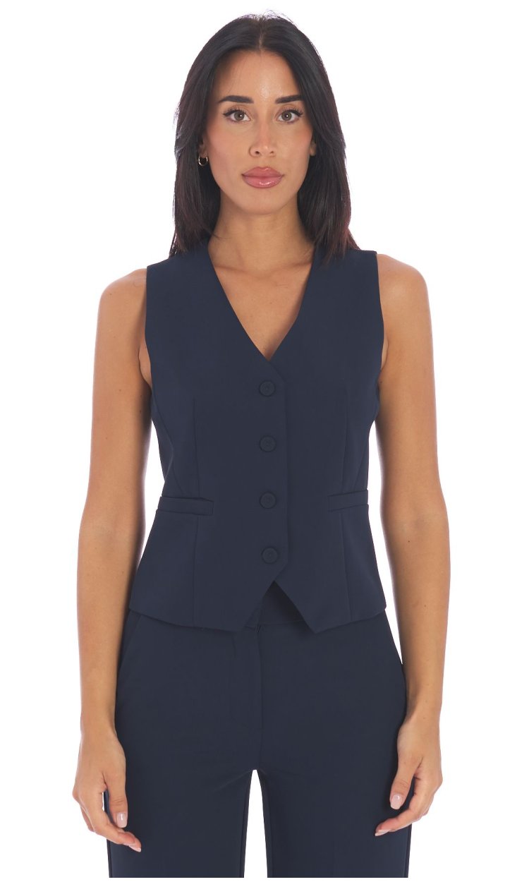 MARIA BELLENTANI VEST WITH BUTTONS