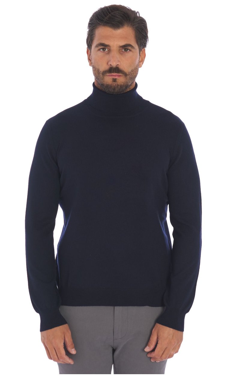 HIGH NECK SWEATER GRAN SASSO PURE EXTRAFINE MERINO WOOL