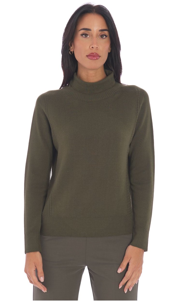 MARIA BELLENTANI TURTLENECK SWEATER WITH BRAIDS