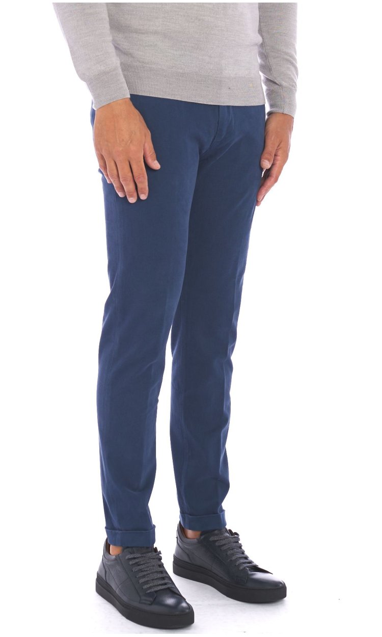 RE HASH WARM TEXTURED CHINO PANTS MUCHA WITH TURN UPS