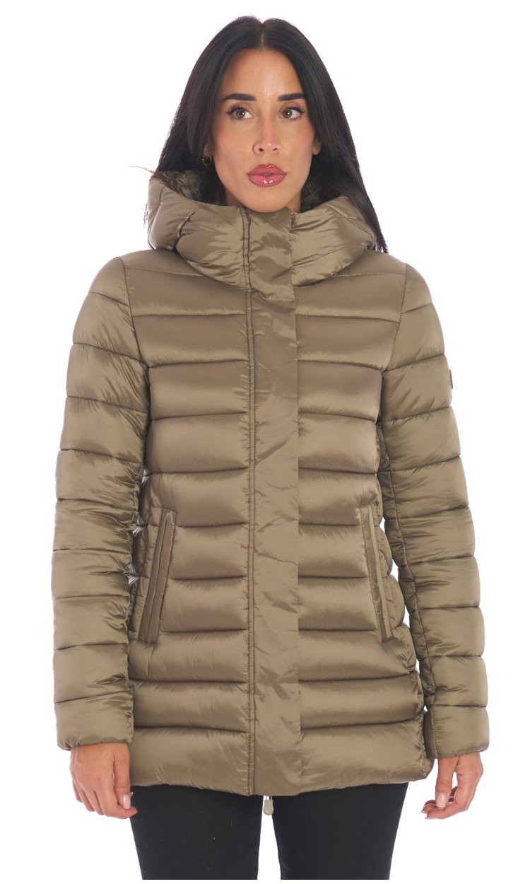 SAVE THE DUCK MID DOWN JACKET WITH HOOD DRIMIA