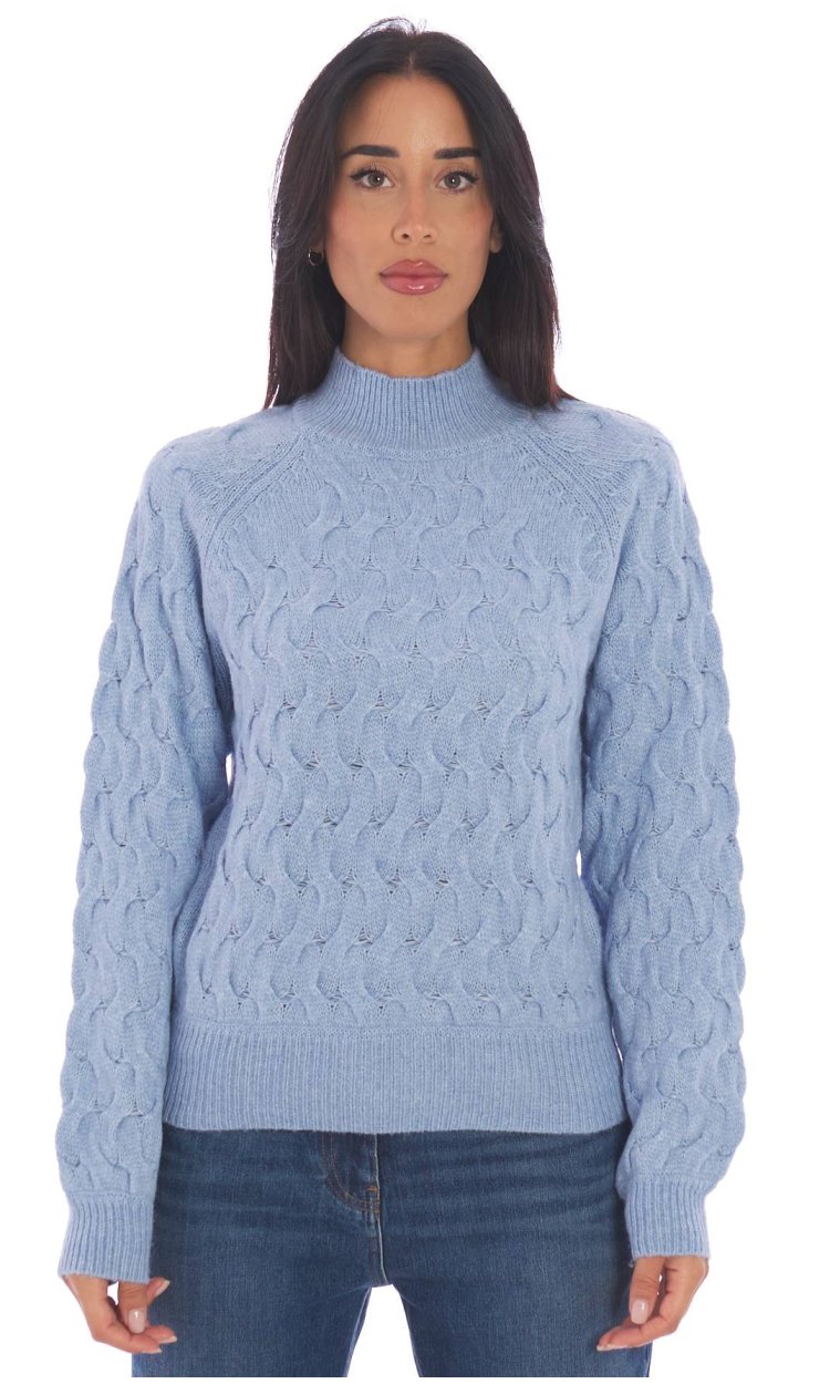 TWINSET ACTITUDE WOVEN TURTLENECK SWEATER