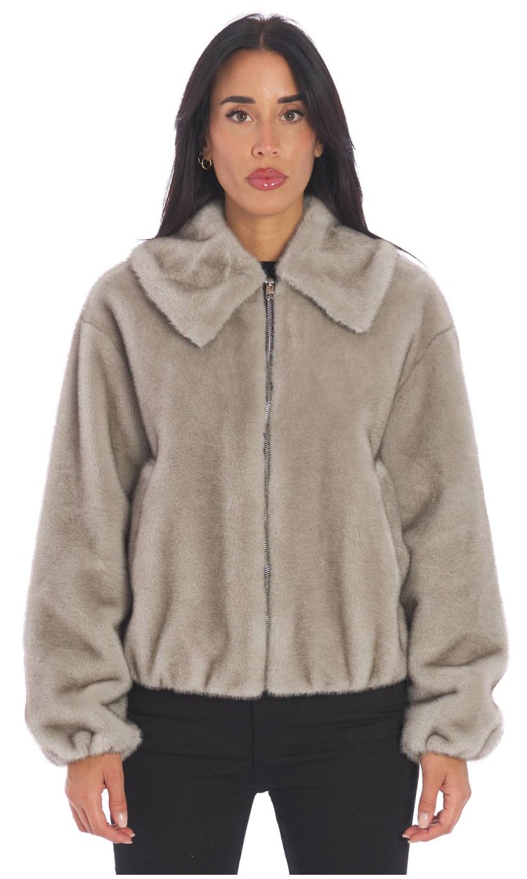 TWINSET ACTITUDE JACKET IN ECO-FUR