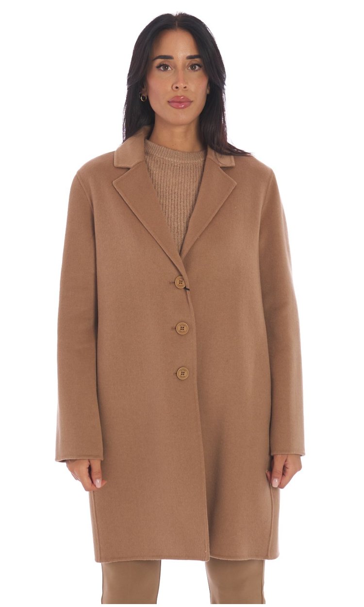 CAPPOTTO TWINSET MONOPETTO CAMMELLO