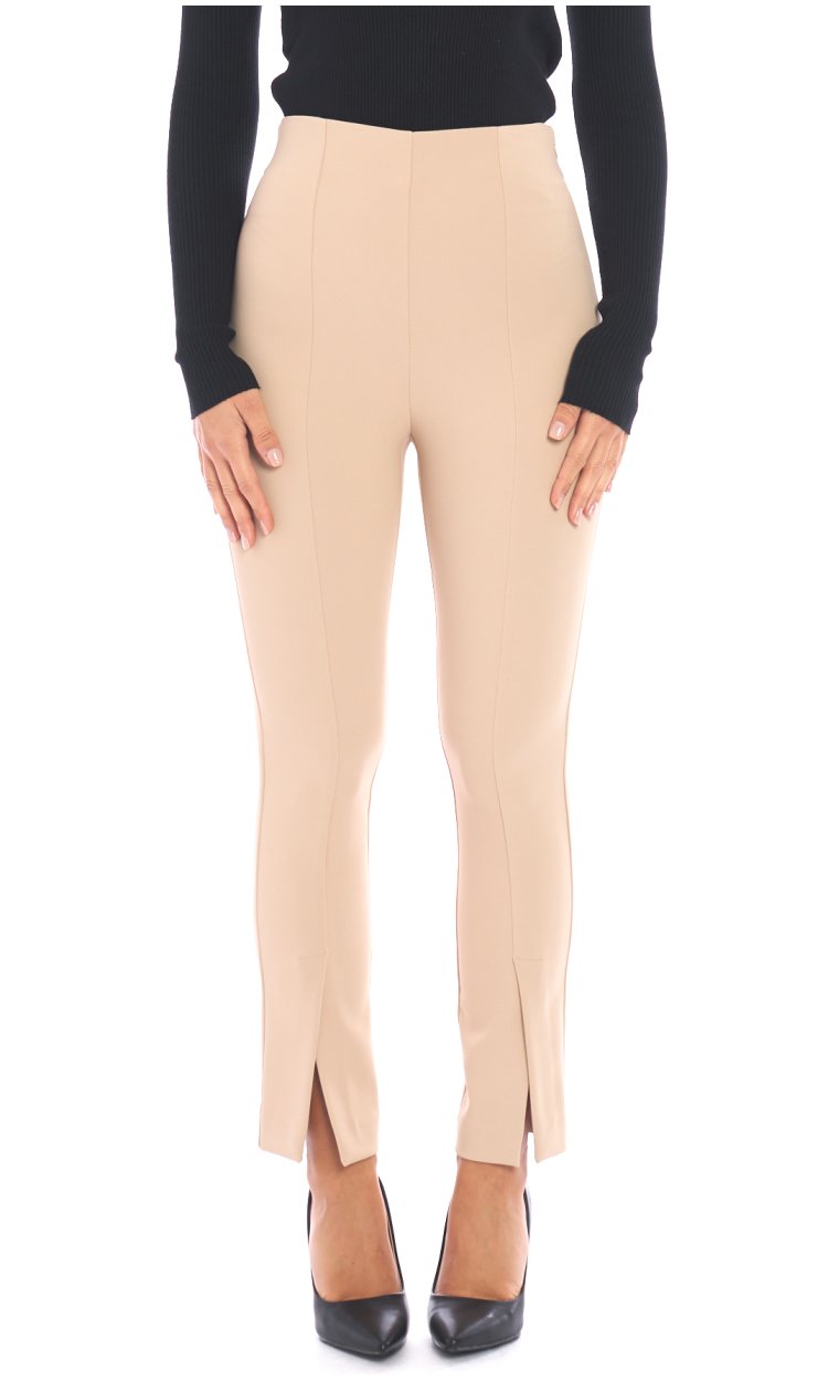 TWINSET CIGARETTE PANTS WITH ANKLE SPLIT