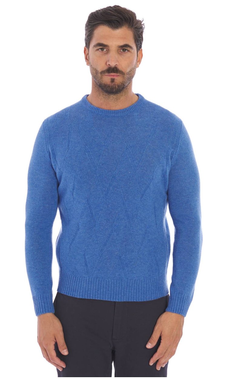 HUNT GALLERY CREW NECK SWEATER WOVEN IN MERINO WOOL