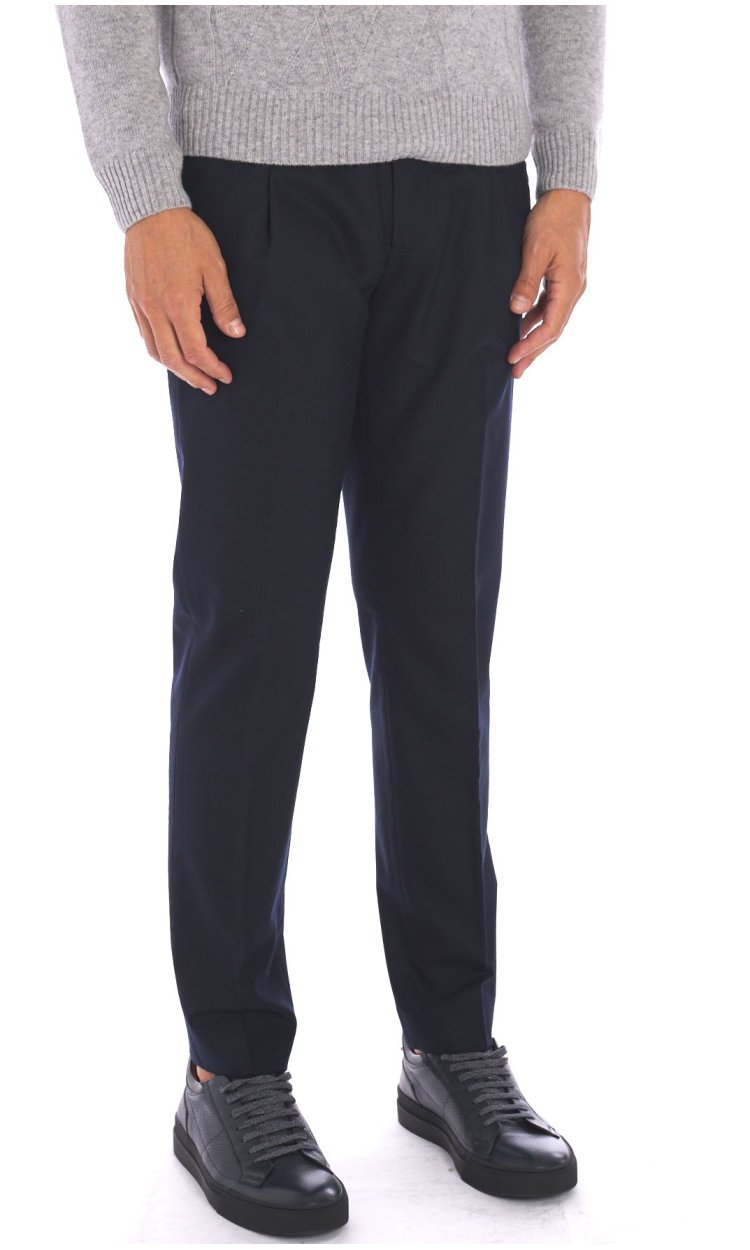 PANTALONE TELERIA ZED IN LANA STRETCH HELMUT CON PINCES