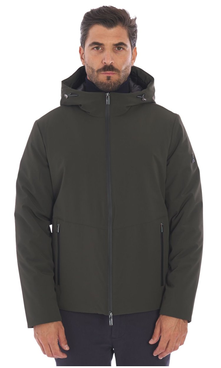 HESKIMO SHORT JACKET WITH HOOD GREEN - METRO