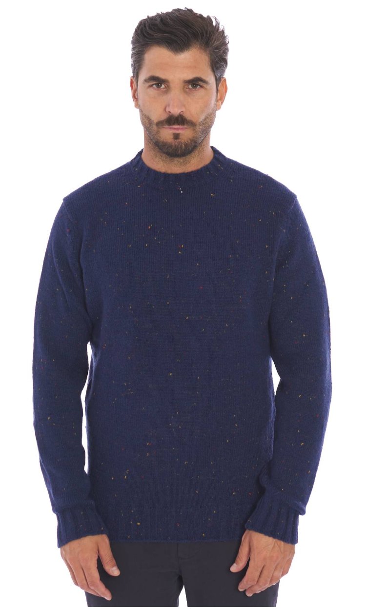 CREW NECK SWEATER PRIVATE FIRENZE MOULINÈ BLUE