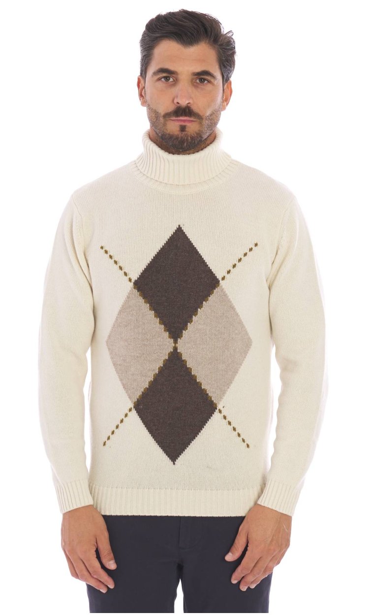 PRIVATE FIRENZE DIAMOND TURTLENECK SWEATER