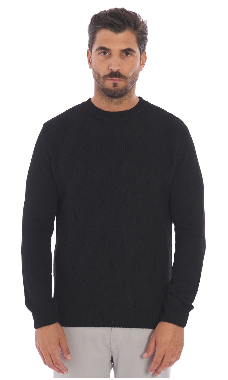 FILIPPO RIBERTI CREW NECK WOVEN SWEATER