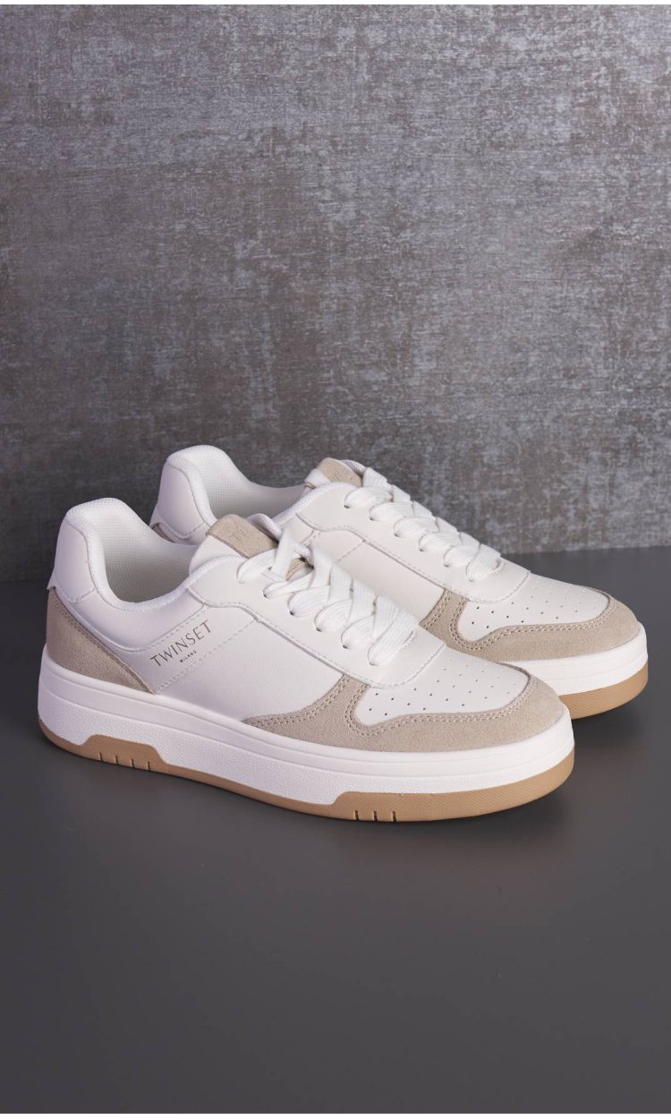 TWINSET SNEAKERS WITH SUEDE INSERTS