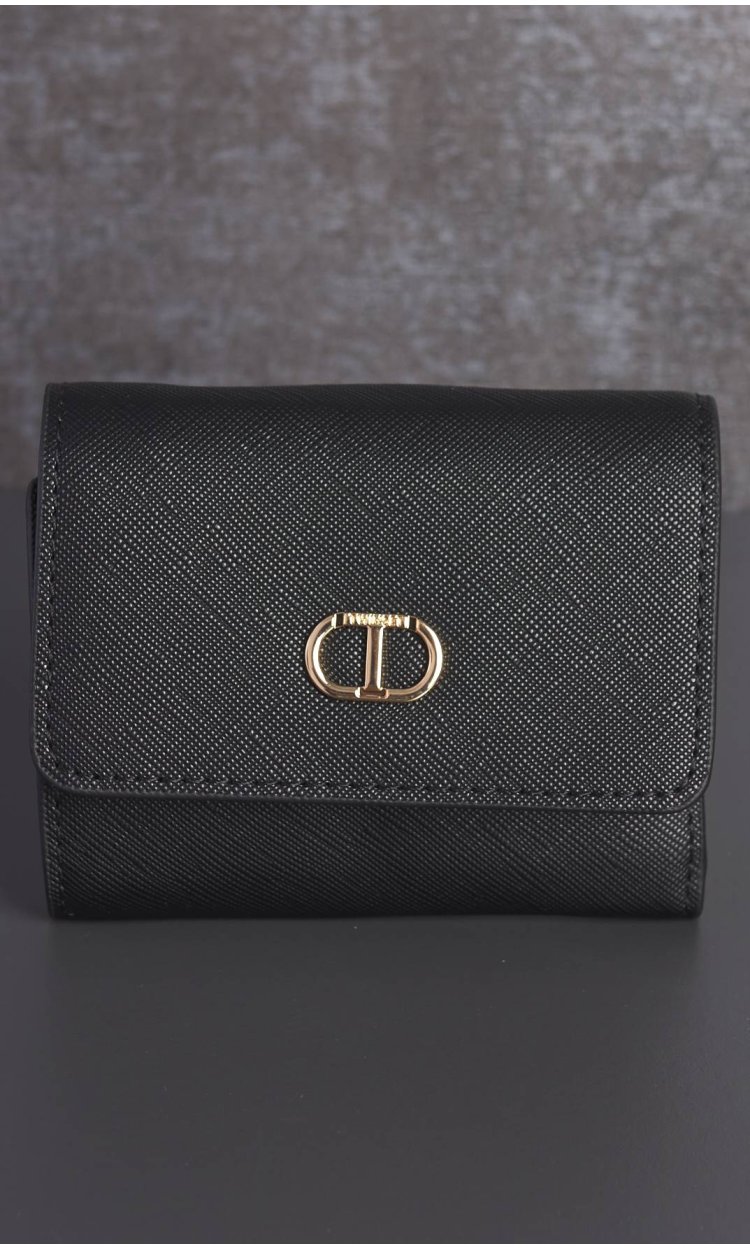 TWINSET CONTINENTAL MINI WALLET WITH METAL LOGO