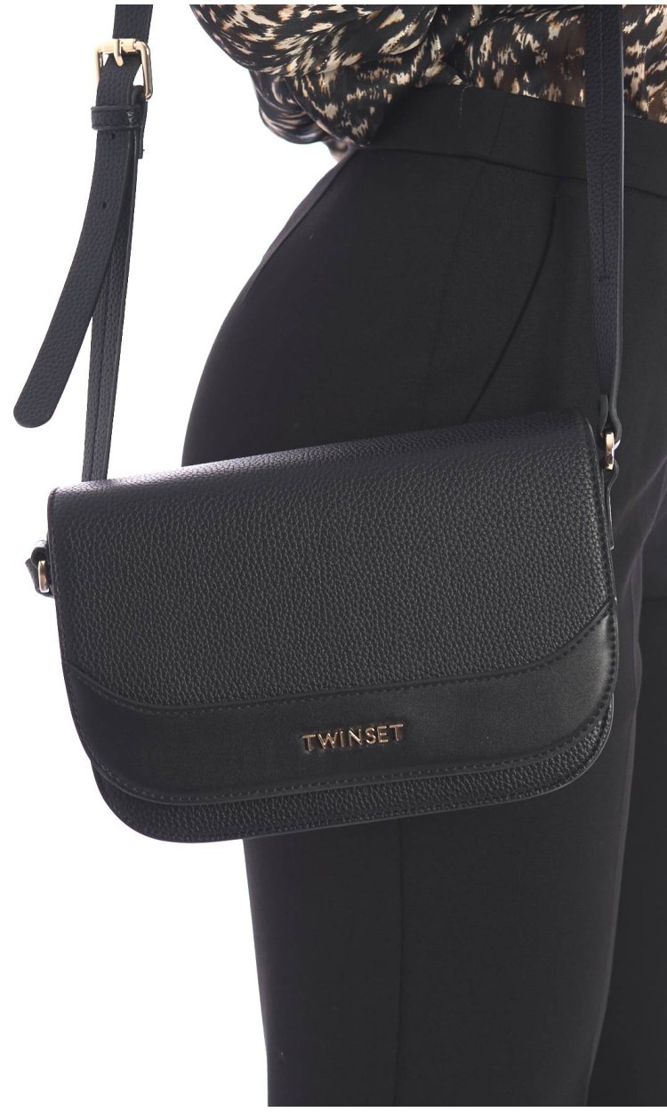 BORSA A TRACOLLA TWINSET CON LOGO LETTERING