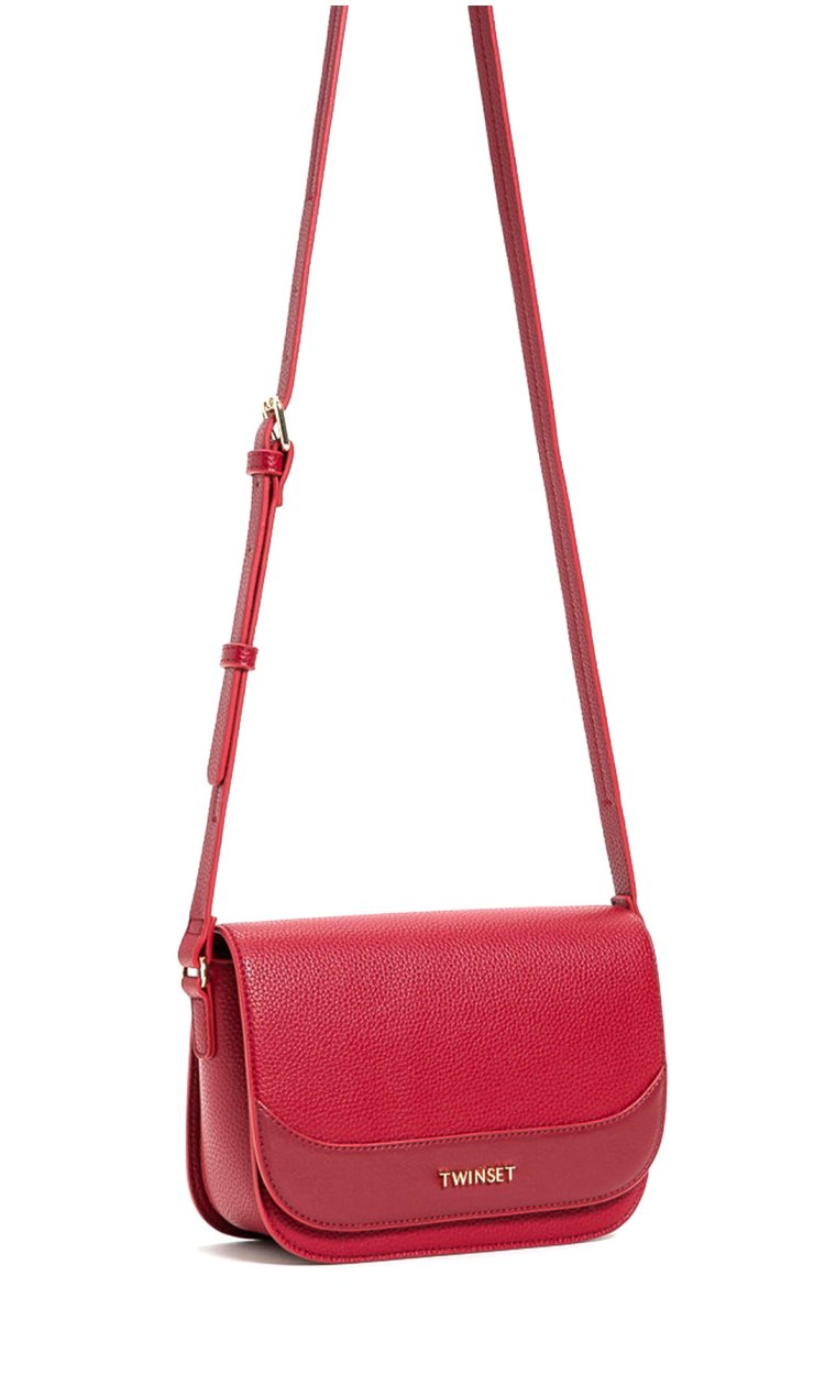 TWINSET LOGO LETTERING SHOULDER BAG