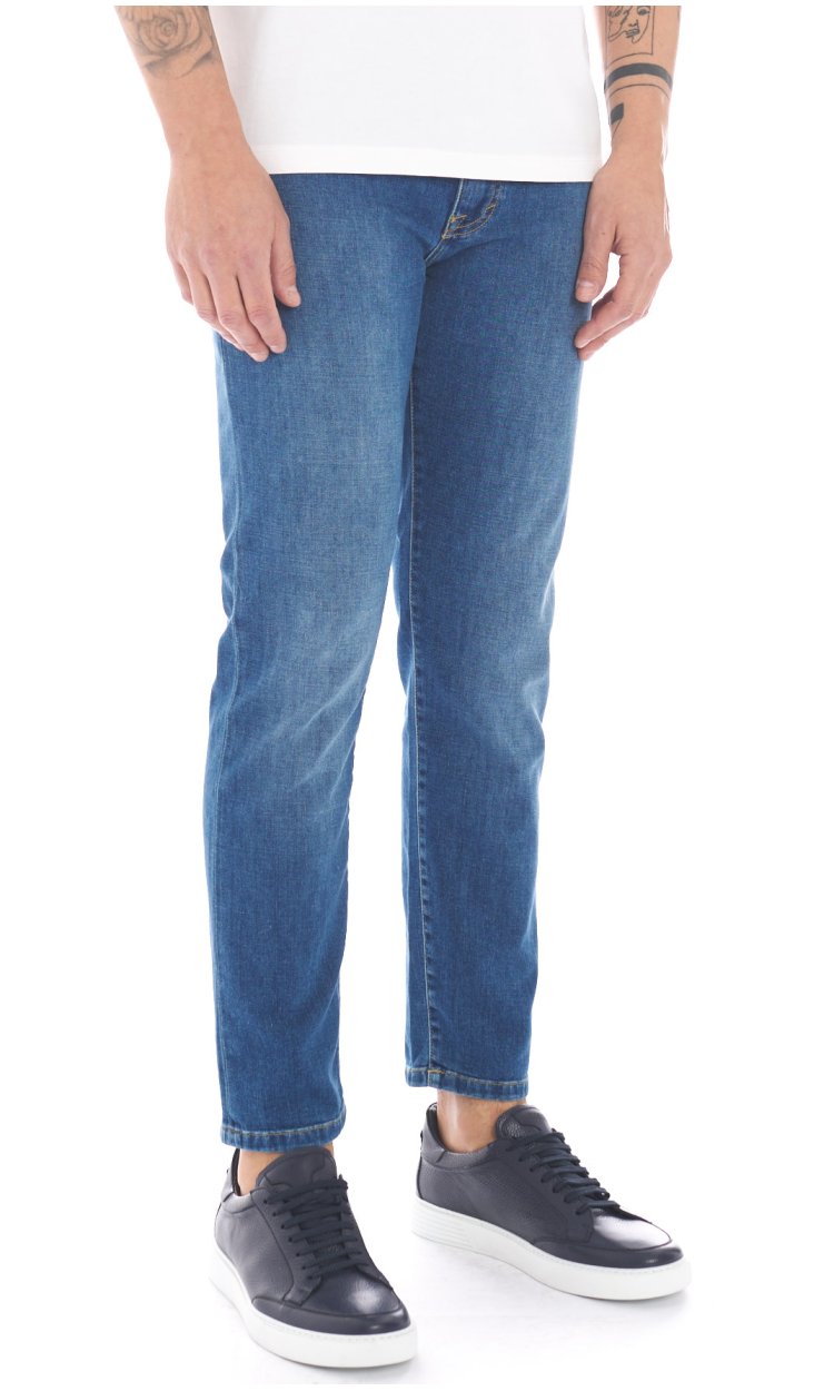 JEANS TELERIA ZED MARK LEGGERO AZZURRO - EMA